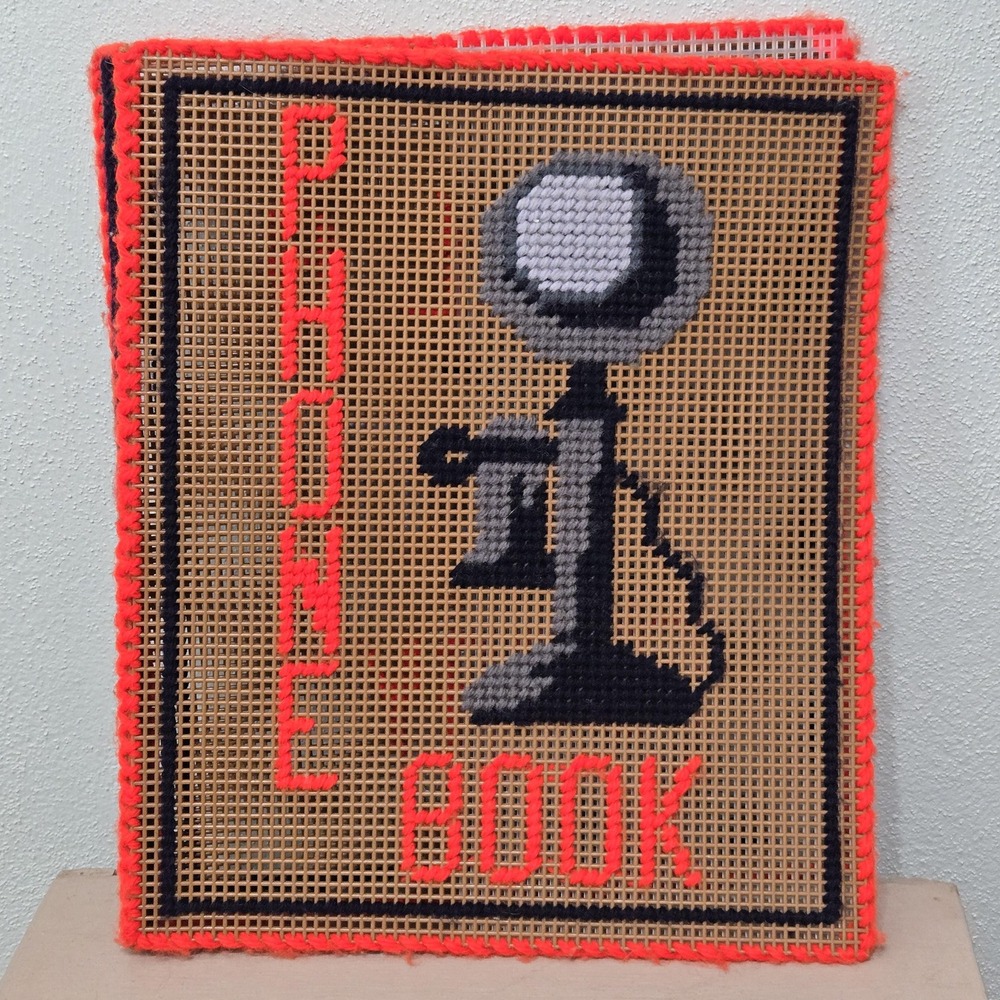 Plastic Canvas Phone Book Cover Call A‎ Friend Handmade